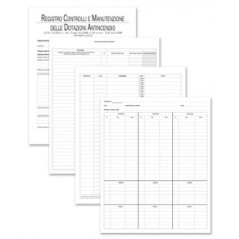 Registro controlli e manutenzione delle dotazioni antincendio - 40 pagine prenumerate - 31x24,5 cm